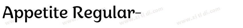Appetite Regular字体转换